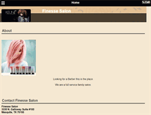 Tablet Screenshot of finessesalonspa.com